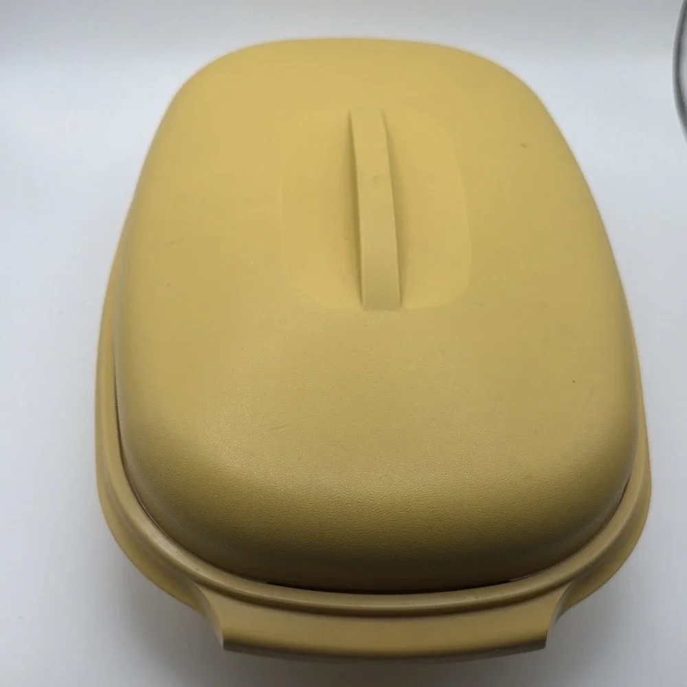 Vintage Tupperware #1273-4 Harvest Gold 3 Piece Vegetable/Rice Steamer Strainer